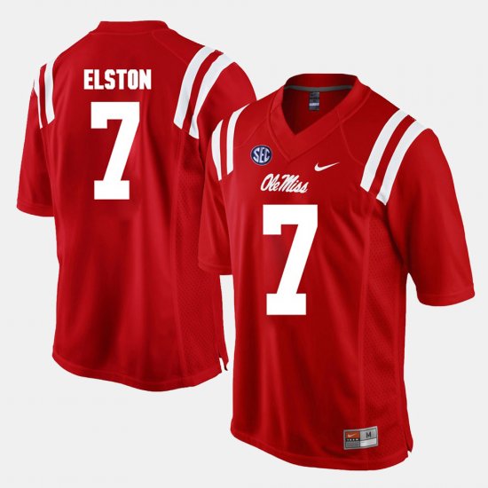 #7 Trae Elston Alumni Football Game Ole Miss Mens Red Jersey 338286-195