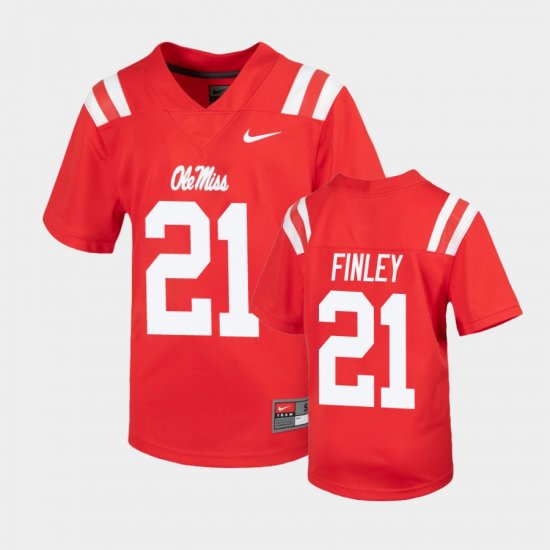 #21 A.J. Finley Untouchable University of Mississippi Football Youth Red Jersey 657635-670