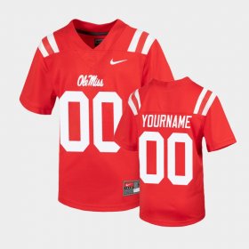 #00 Custom Untouchable Ole Miss Football Youth Red Jersey 950842-705