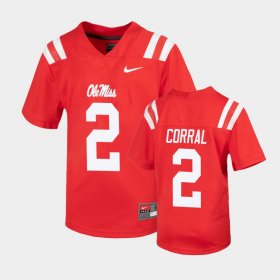 #2 Matt Corral Untouchable University of Mississippi Football Youth Red Jersey 167961-975