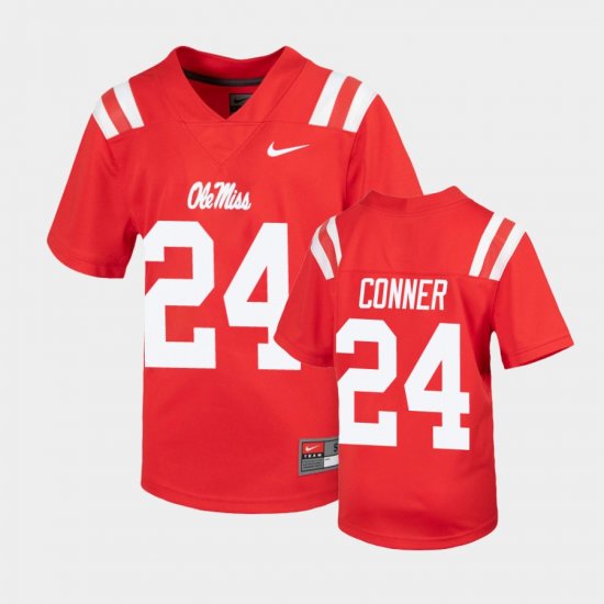 #24 Snoop Conner Untouchable University of Mississippi Football Youth Red Jersey 398915-868